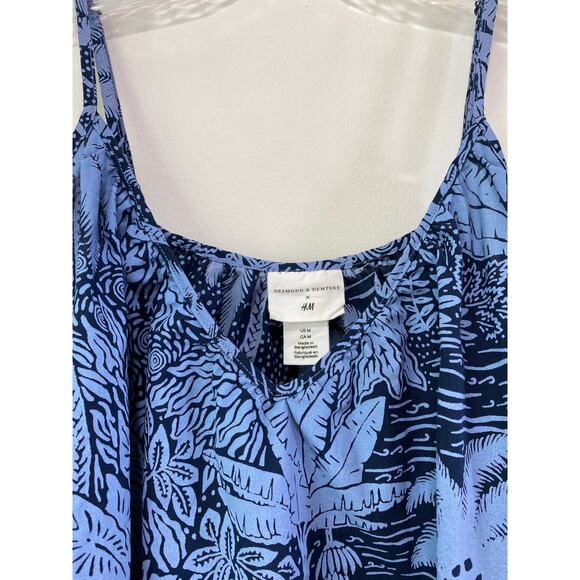 H&M x Desmond Dempsey Tropical Hawaiian Islands 100% Cotton Tropical Tank Top M - Picture 3 of 8